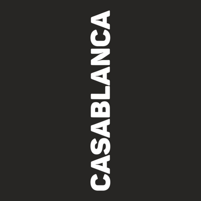 Casablanca Vertical Text T Shirt Ladies Fitted T-Shirt by fiddolamuf | Artistshot