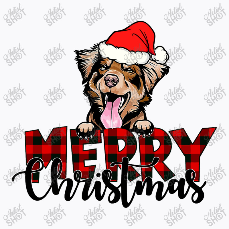 Merry Christmas Australian Shepherd T-shirt | Artistshot