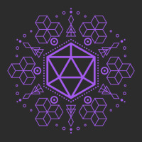 Purple Geometric Polyhedral D20 Dice Tabletop Rpg Exclusive T-shirt | Artistshot