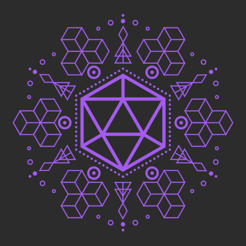 Purple Geometric Polyhedral D20 Dice Tabletop Rpg Exclusive T-shirt by basaulajtonya | Artistshot