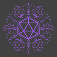 Purple Geometric Polyhedral D20 Dice Tabletop Rpg Vintage T-shirt | Artistshot