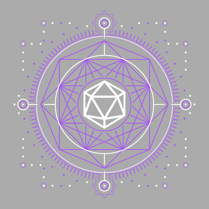 Purple Sacred Symbol Polyhedral D20 Dice Tabletop T-Shirt by basaulajtonya | Artistshot