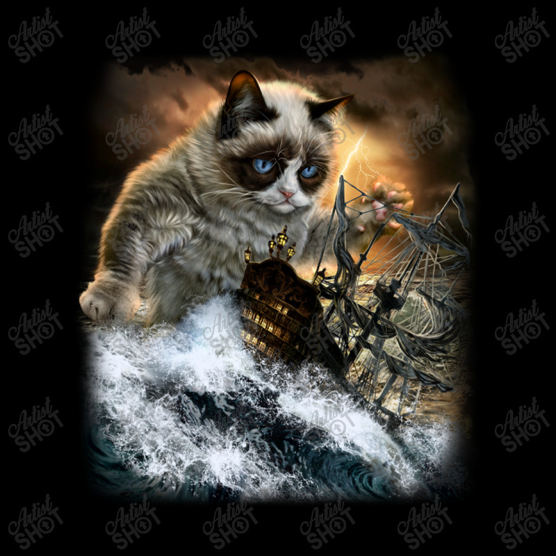 Persian Kraken Cat Attacking Ship Gifts V-neck Tee | Artistshot