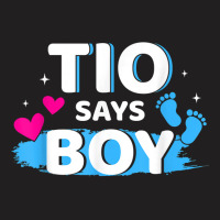 Mens Gender Reveal Tio Says Boy Matching Family Ba T-shirt | Artistshot