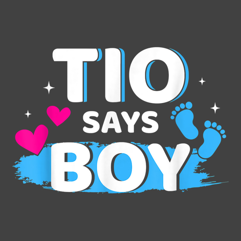 Mens Gender Reveal Tio Says Boy Matching Family Ba Vintage T-shirt | Artistshot