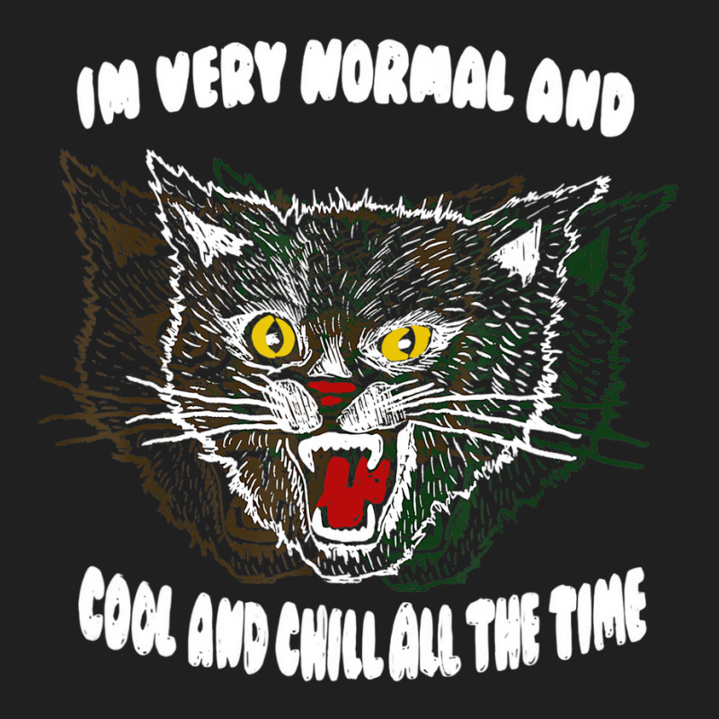 Angry Cat Iâ€™m Very Normal And Cool And Chil Ladies Polo Shirt by mheny | Artistshot