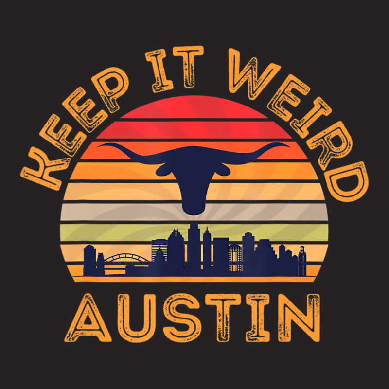 Austin, Texas Keep It Weird Longhorn Sunset T Shir Vintage Cap | Artistshot