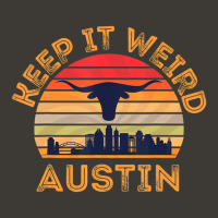 Austin, Texas Keep It Weird Longhorn Sunset T Shir Bucket Hat | Artistshot