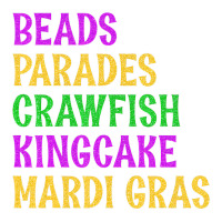 Beads, Parades, Crawfish, Kingcake, Mardi Gras Men Crewneck Sweatshirt | Artistshot