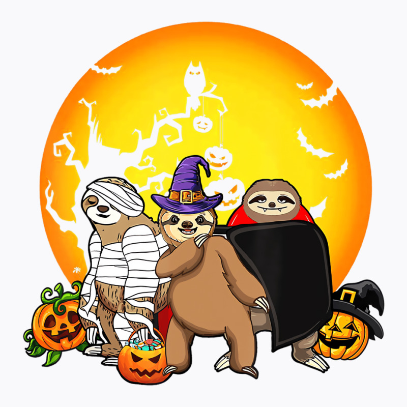 Boo Halloween Sloth With Pumpkin Funny Halloween C T-shirt | Artistshot