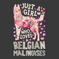 Belgian Malinois Just A Girl Who Loves Dog Flower  Ladies Curvy T-shirt | Artistshot