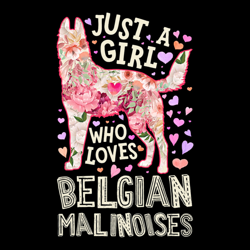 Belgian Malinois Just A Girl Who Loves Dog Flower  Cropped Sweater by spreesgomez | Artistshot