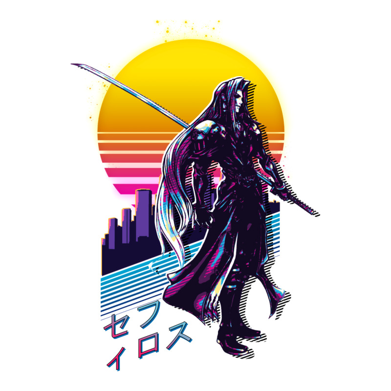 Final Fantasy Vii 7   Sephiroth Retrowave 3/4 Sleeve Shirt by suardlakiof | Artistshot