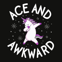 Asexual Pride Shirt Ace Awkward Unicorn Lgbtq Prid Scorecard Crop Tee | Artistshot