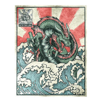 Japanese Dragon Great Wave Off Kanagawa V-neck Tee | Artistshot