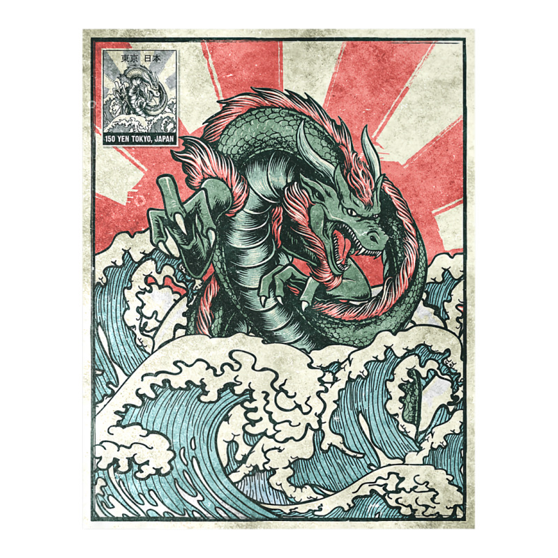 Japanese Dragon Great Wave Off Kanagawa V-Neck Tee by gadasiegeniad | Artistshot