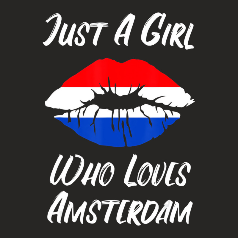 Lips Mouth Love Holland Flag Amsterdam T Shirt Ladies Fitted T-Shirt by bonne | Artistshot