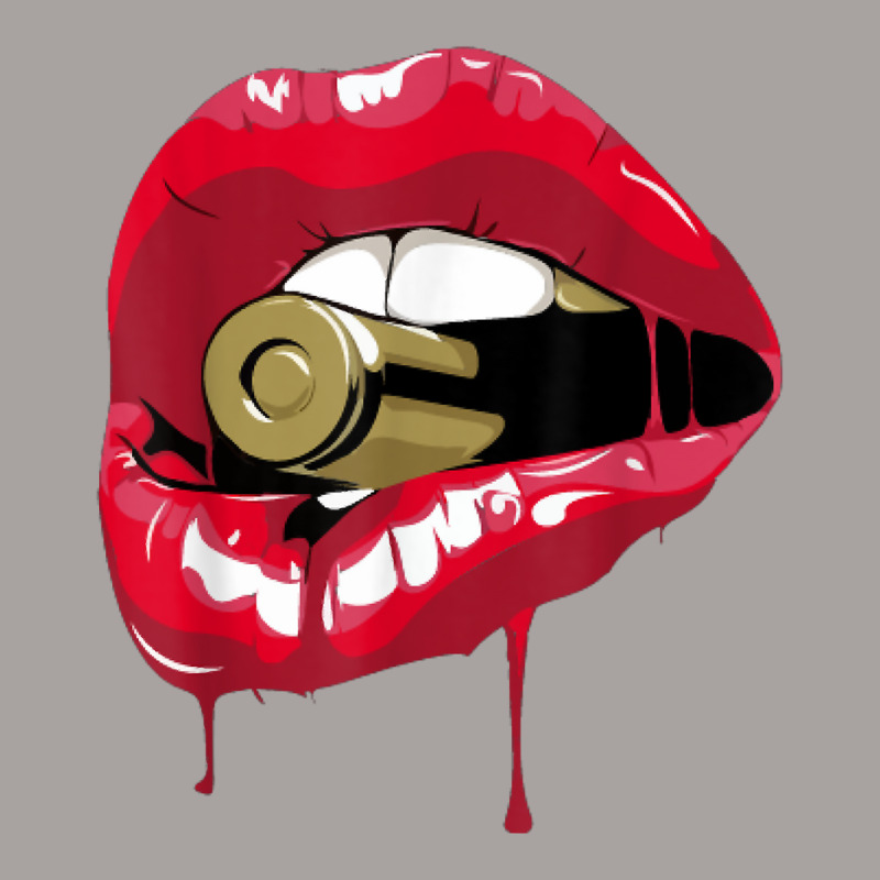 Red Lips Bullet Biting T Shirt Racerback Tank by ewubea | Artistshot