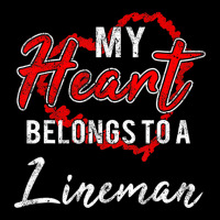 My Heart Belongs To A Lineman Valentines Day Lovel Cropped Sweater | Artistshot