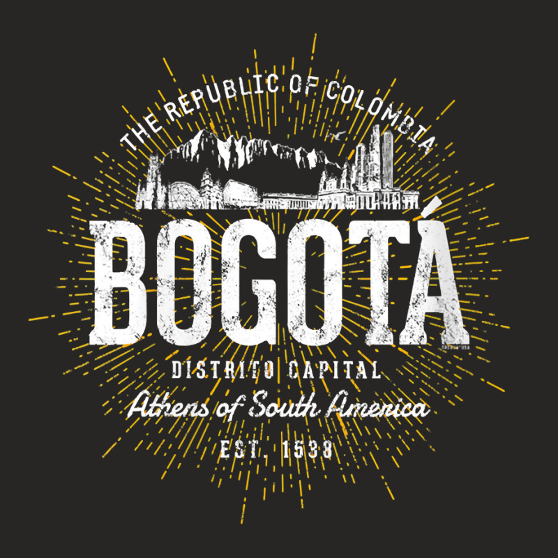 Womens Colombia Vintage Style Retro Bogotá V Neck Ladies Fitted T-Shirt by qadina | Artistshot