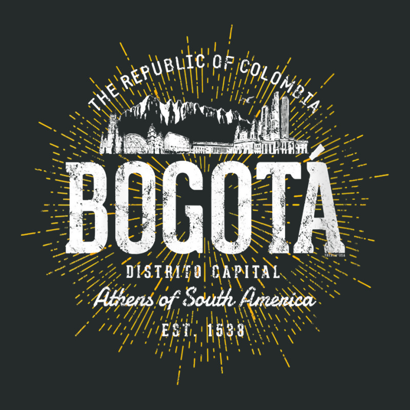 Womens Colombia Vintage Style Retro Bogotá V Neck Women's Triblend Scoop T-shirt by qadina | Artistshot