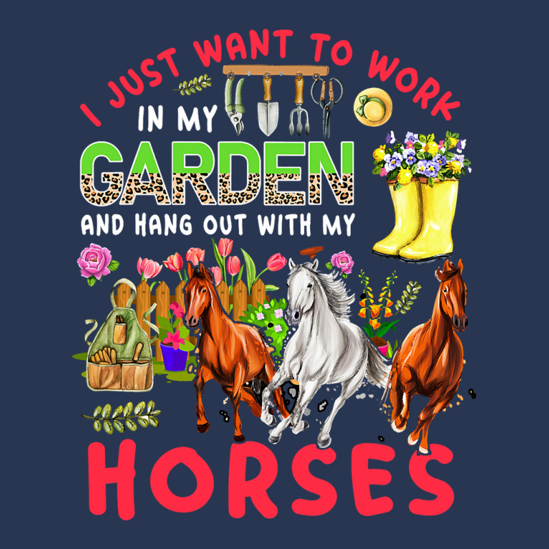 Work In My Garden And Hang Out With My Horses Thre Ladies Denim Jacket by spreesgomez | Artistshot