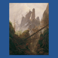 Caspar David Friedrich   Rocky Ravine In The Elbe Ladies Fitted T-shirt | Artistshot