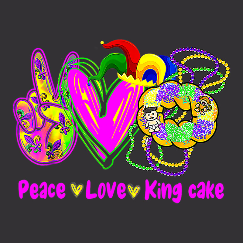 Peace Love King Cake Funny Mardi Gras Festival Par Vintage Short | Artistshot