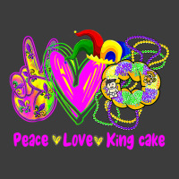 Peace Love King Cake Funny Mardi Gras Festival Par Men's Polo Shirt | Artistshot