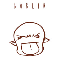 Cute Chibi Bleh Goblin Outline V-neck Tee | Artistshot