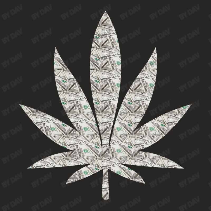 Feuille Cannabis Dollars Ladies Fitted T-Shirt by Dav | Artistshot