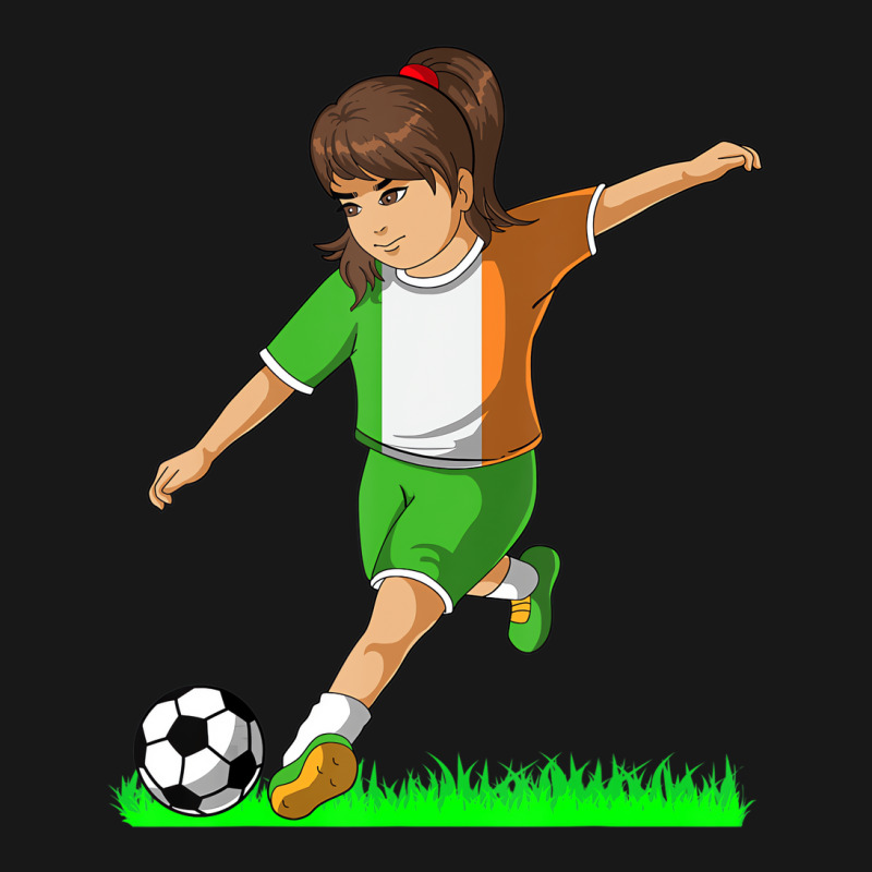 Irish Soccer Girl Ireland Flag Jersey Football Fan Flannel Shirt by bettincam | Artistshot