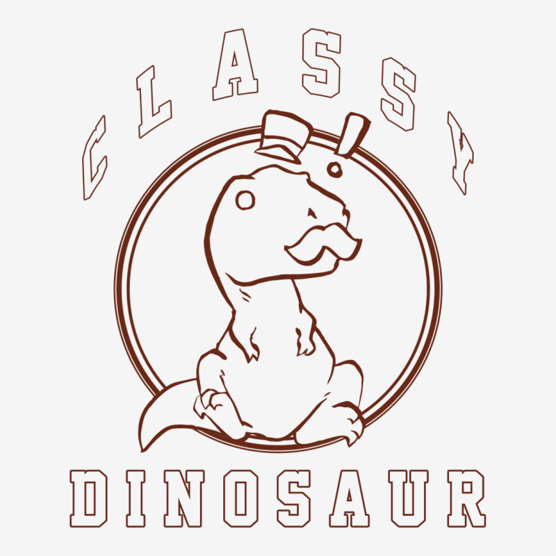 Classy Dinosaur Exclaim Outline Graphic T-shirt | Artistshot