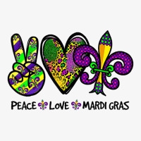 Peace Love King Cake Funny Mardi Gras Party Carniv Ladies Fitted T-shirt | Artistshot