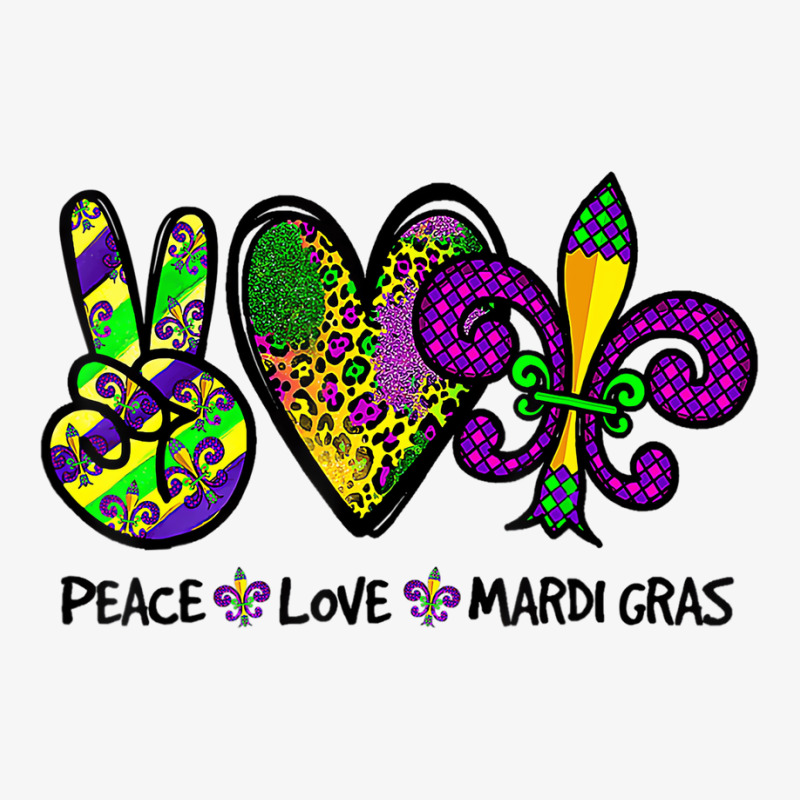 Peace Love King Cake Funny Mardi Gras Party Carniv Ladies Fitted T-Shirt by africaka | Artistshot