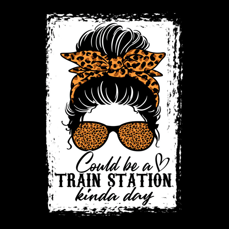 Could Be A Train Station Kinda Day Messy Bun Funny Cropped Sweater by scrabeck | Artistshot