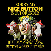 Cow Funny Sorry My Nice Button Is Out Of Order But Lightweight Hoodie | Artistshot