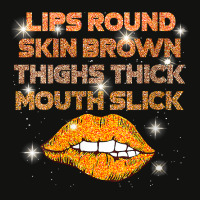 Womens Lips Round Skin Brown Thighs Thick Mouth Sl Scorecard Crop Tee | Artistshot