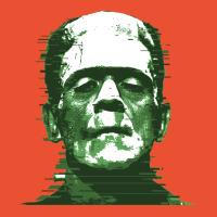 3d Printed Retro Frankenstein Glitch Remix Graphic Ladies Fitted T-shirt | Artistshot