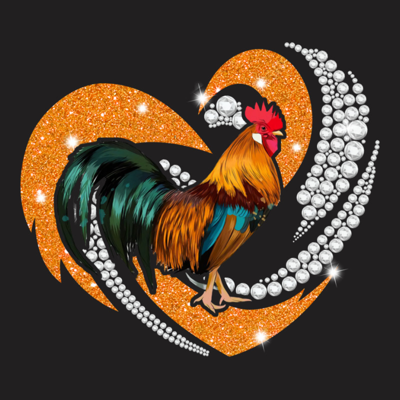 Chicken Diamond Heart Shape T-Shirt by masfiaano4 | Artistshot