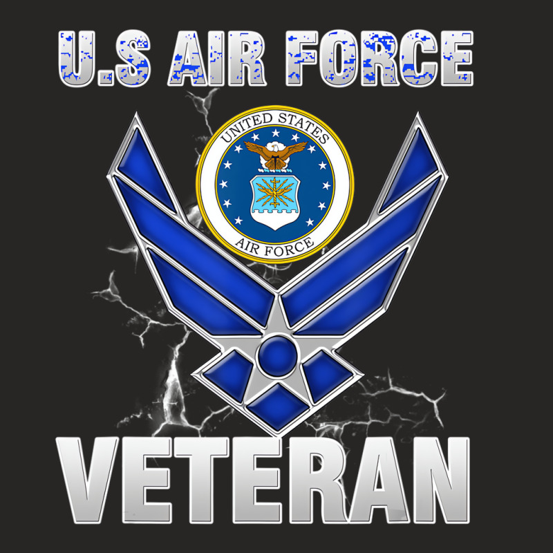 Vintage Us Air Force Veteran Tee   Vintage Usaf Ve Ladies Fitted T-Shirt by heffopance | Artistshot