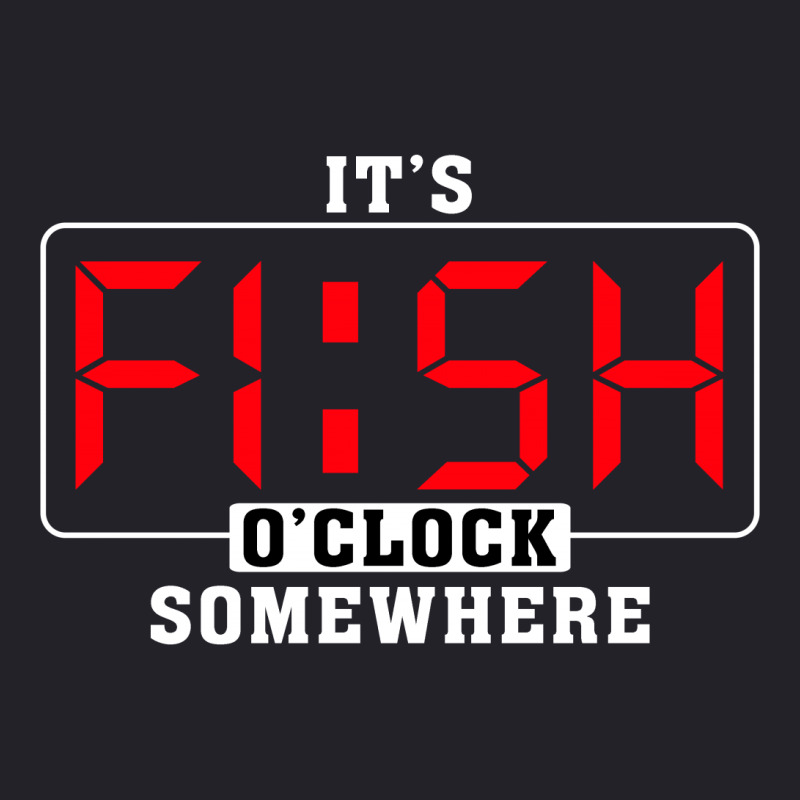 It's Fish O'clock Somewhere For Dark Unisex Sherpa-Lined Denim Jacket by autlu2024 | Artistshot