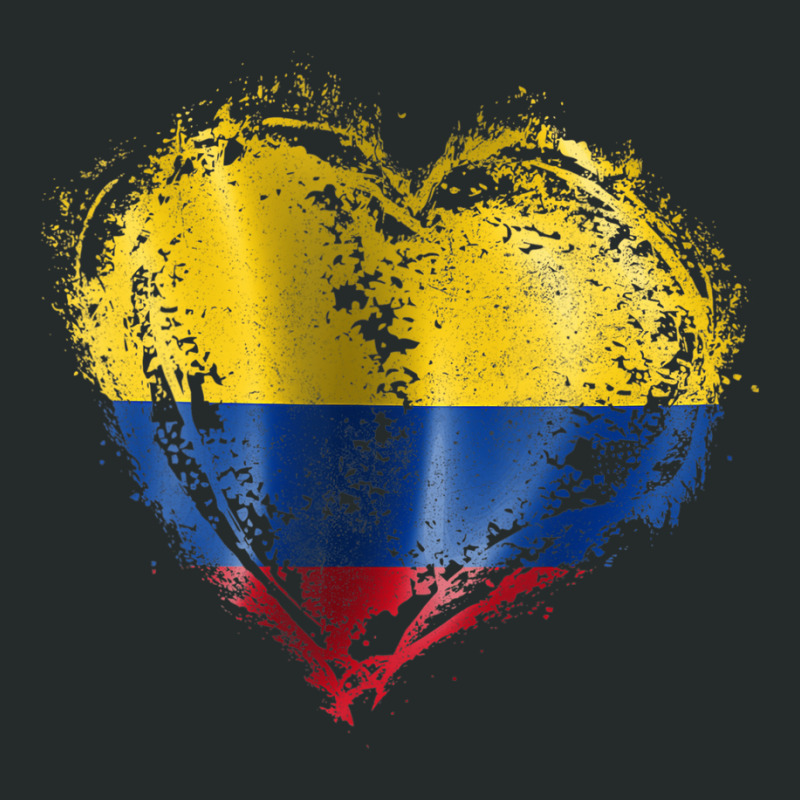 Hispanic Heritage Colombia Flag Heartbeat Colombia Women's Triblend Scoop T-shirt by imelde | Artistshot