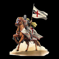 Knights Templar On A Horse Flag Deus Vult Crusader Pocket T-shirt | Artistshot