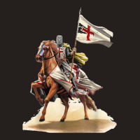 Knights Templar On A Horse Flag Deus Vult Crusader Tank Top | Artistshot