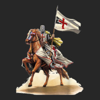 Knights Templar On A Horse Flag Deus Vult Crusader Men's T-shirt Pajama Set | Artistshot