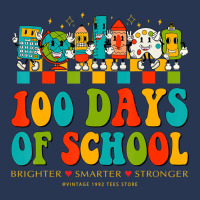 Happy 100th Day Of School Teachers Brighter Smarte Ladies Denim Jacket | Artistshot