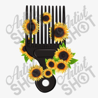 Afro Comb Sunflowers Ladies Fitted T-shirt | Artistshot