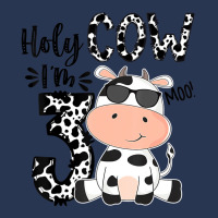 Holy Cow I'm 3 Birthday Boy 3rd Cow Farm Animals B Ladies Denim Jacket | Artistshot