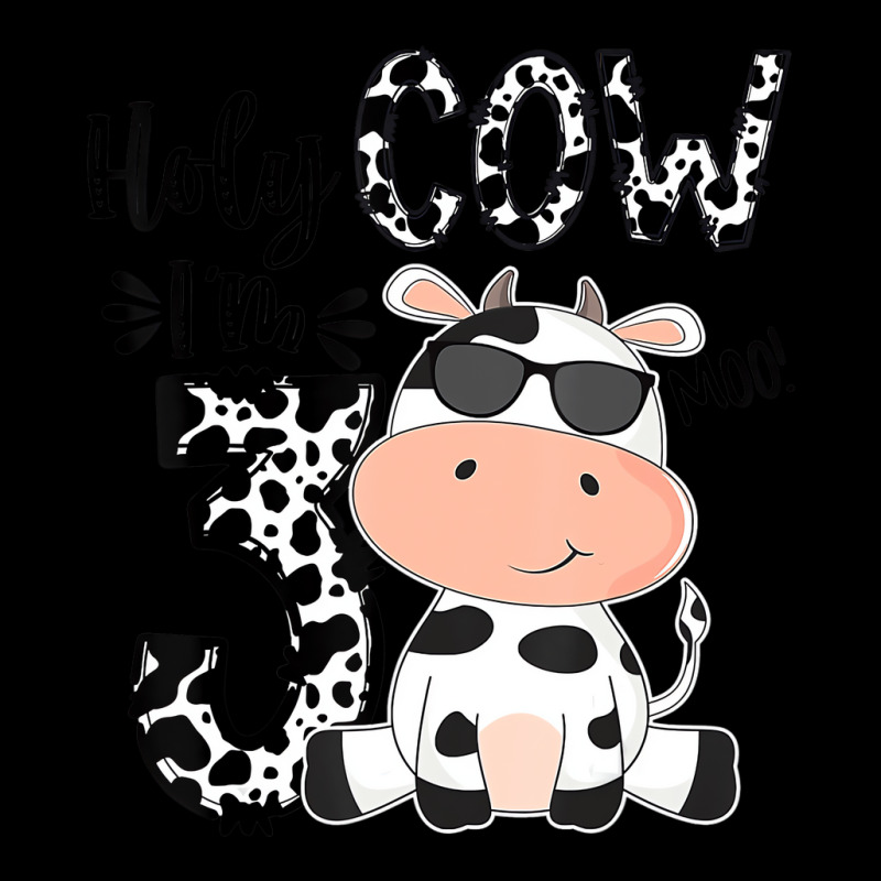 Holy Cow I'm 3 Birthday Boy 3rd Cow Farm Animals B Legging by mogakino | Artistshot